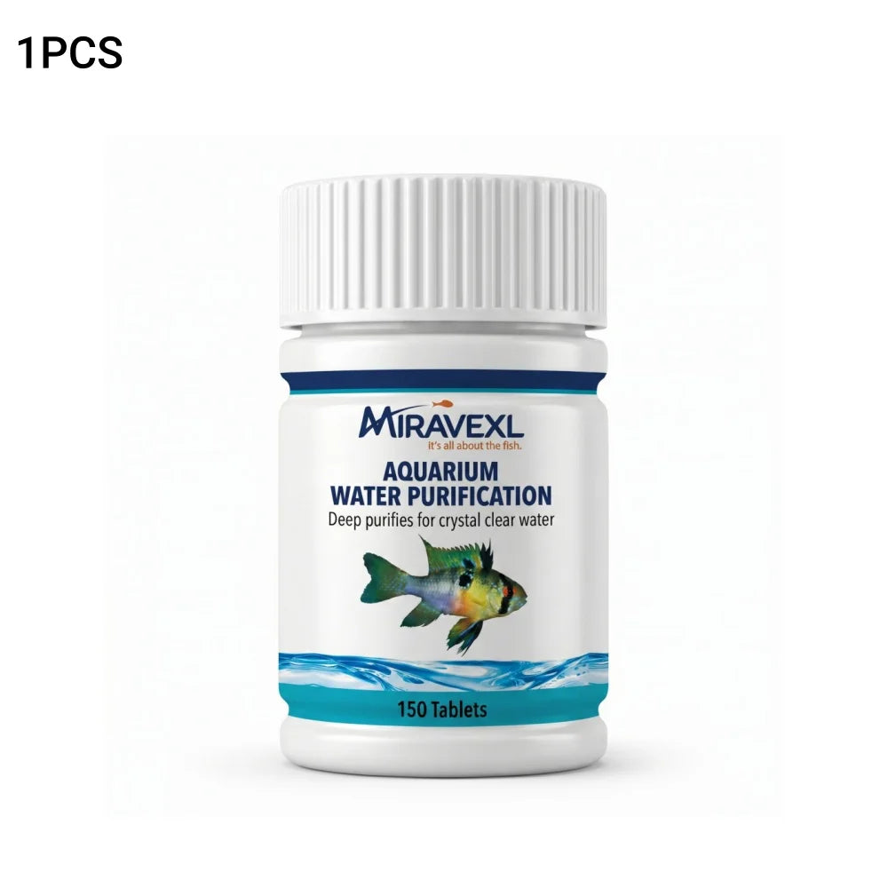 Aquarium Water Purification Tablets Fish Tank Clarifier Rapid Clear Turbidity Clean Ecosystem Care Pet Fish Health Accessories Peaceful Pleasures Health and Wellness 1PCS