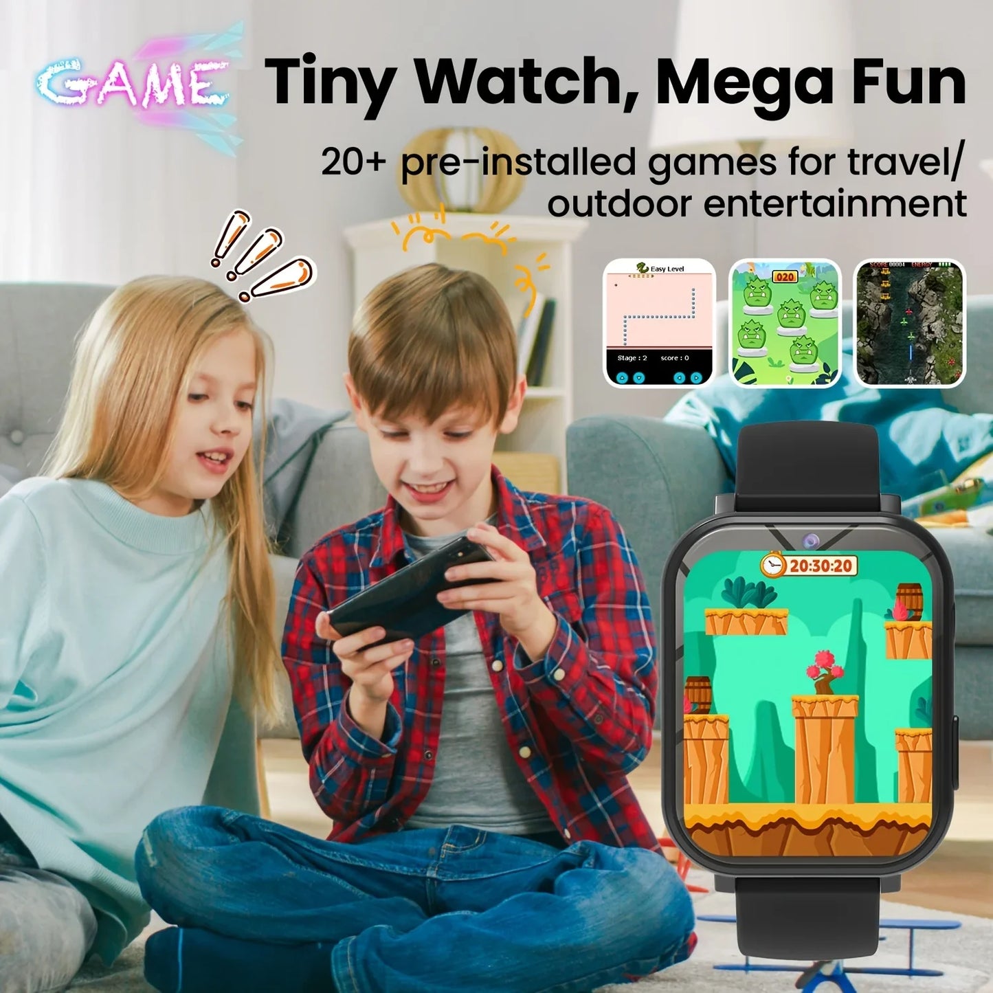 ERUN Kids Smart Watch – Camera, Steps Tracker & Colorful Bands