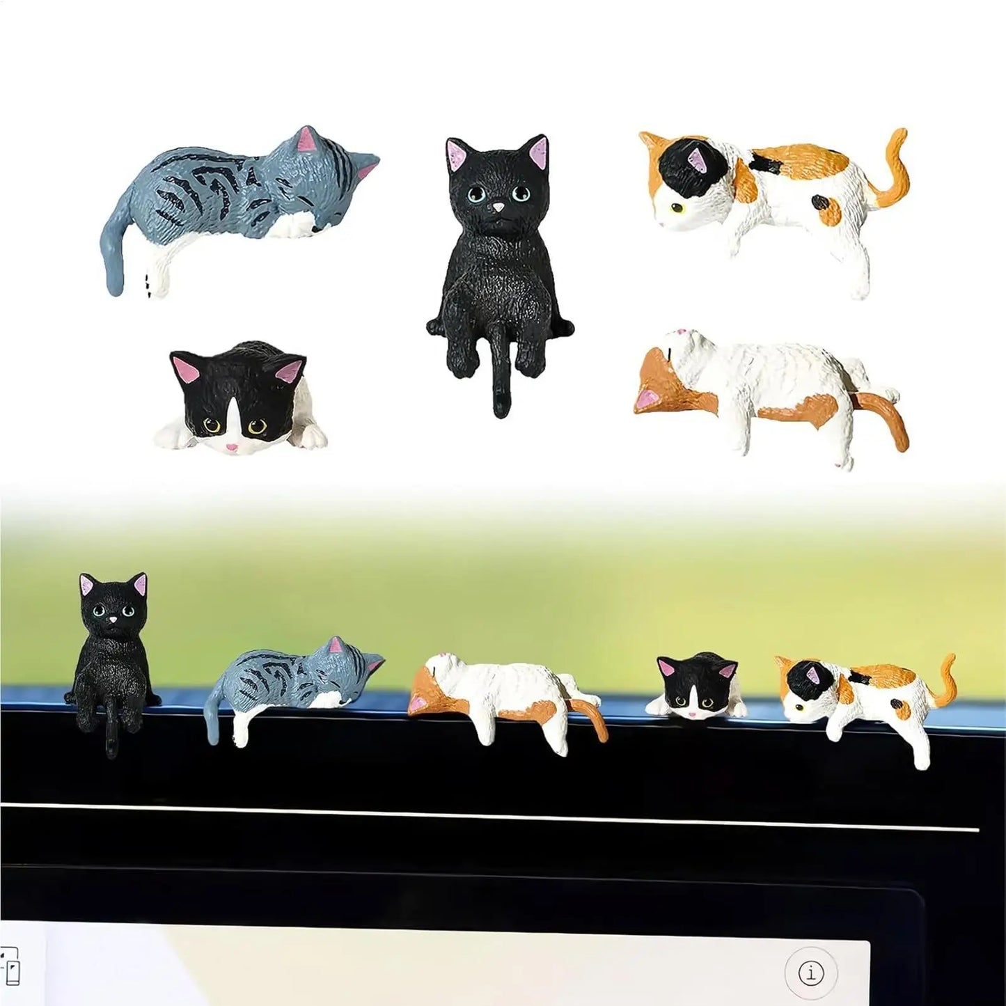 5-Piece Mini Cat Figurines – Home, Car & Desktop Décor