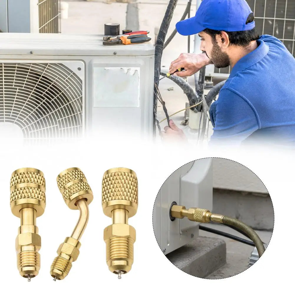1Pcs R22 R410 R134a Adapter Air Conditioning Refrigeration Conversion Fitting 5/16 SAE Female 1/4 SAE Male Quick Coupling Peaceful Pleasures Health and Wellness