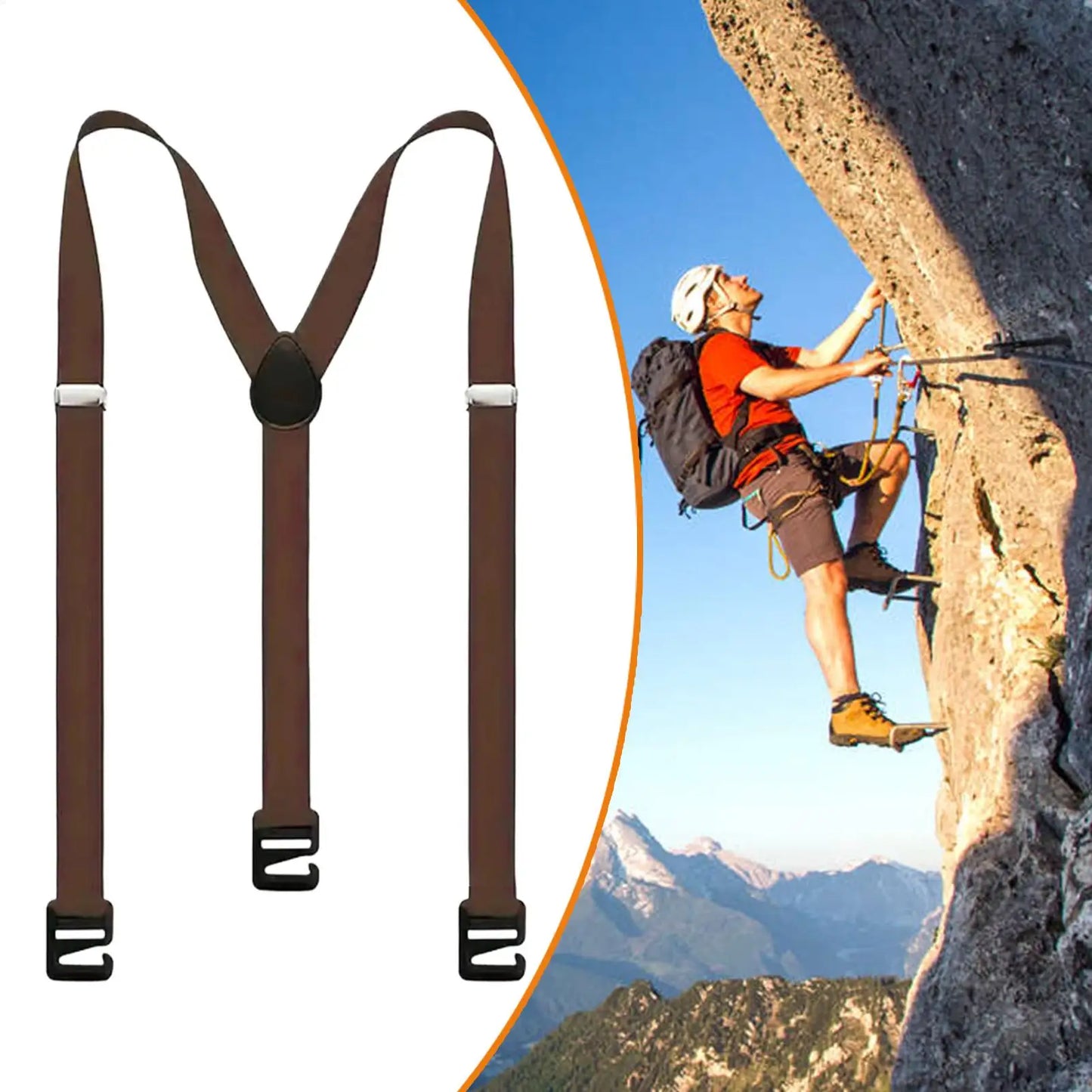 Men's Y-Back Suspenders – Adjustable Heavy Duty Hidden Braces