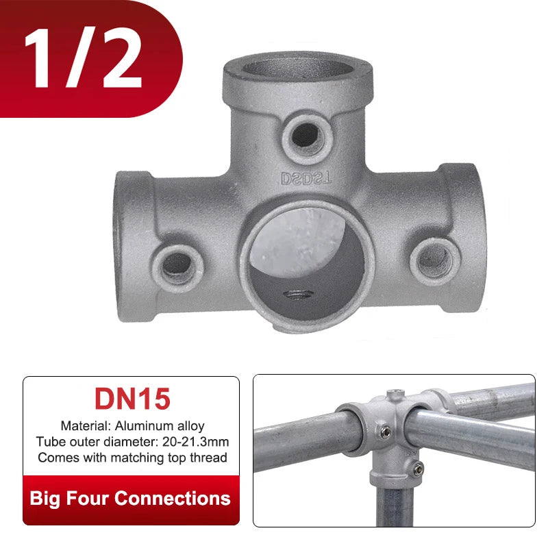 3D Fitting Connection Fasteneraluminum Alloy Connector Elbow Tee Base