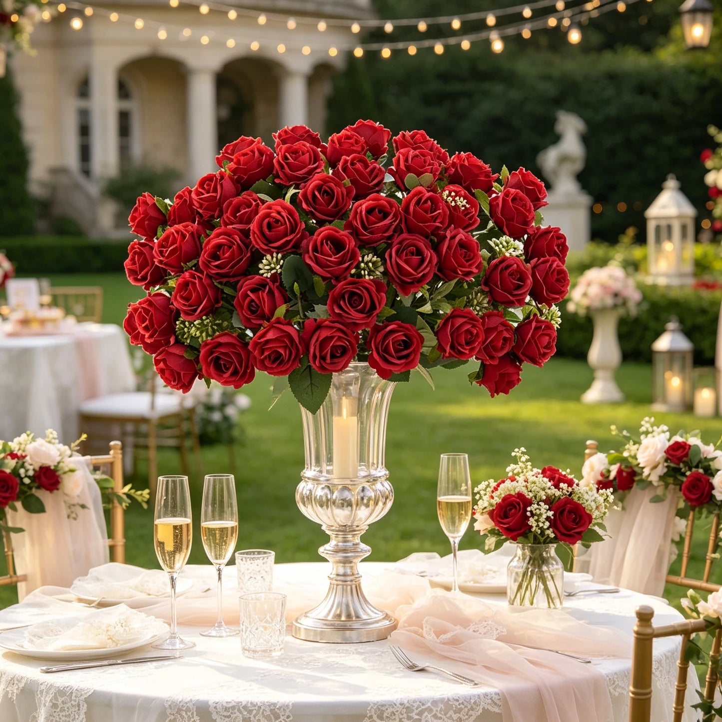 Artificial Silk Rose Bouquet | Wedding & Home Décor Flowers