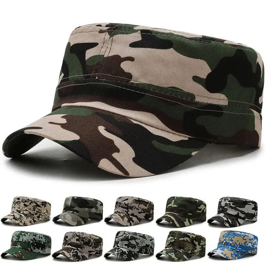 1/2Pcs Camouflage Hat Outdoor Training Military Enthusiast Camouflage Hat Summer Sunshade Hat Student Military Training Hat Peaceful Pleasures Health and Wellness