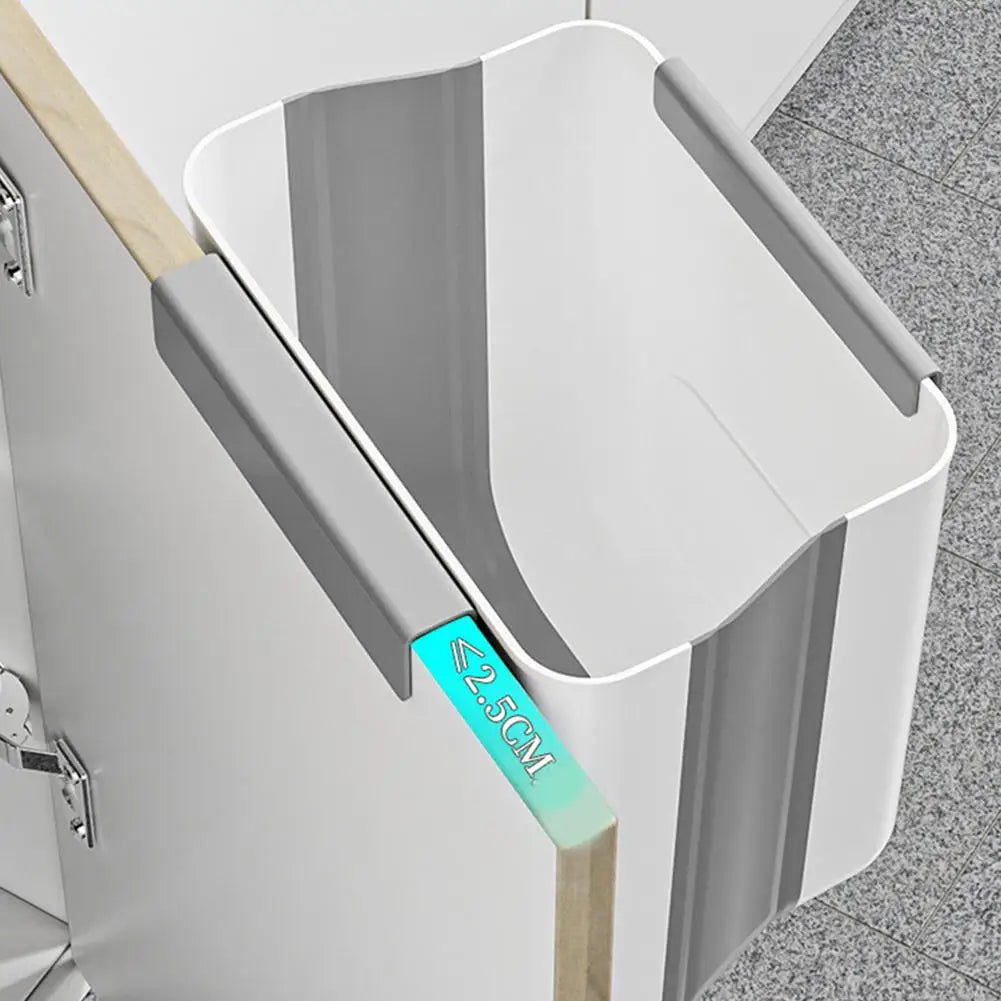 Foldable Hanging Kitchen Trash Can – Cabinet Door Waste Bin 6L Cabinet Door Trash Bin Peaceful Pleasures Health and Wellness