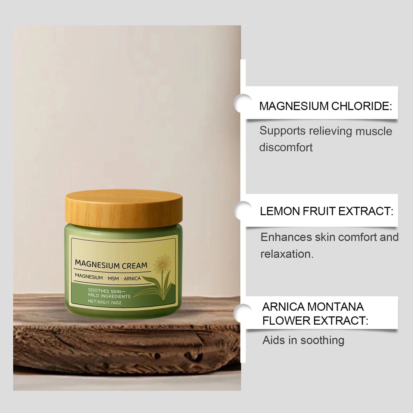 Magnesium Cream for Muscle & Nerve Relief – Body Massage Peaceful Pleasures Health and Wellness