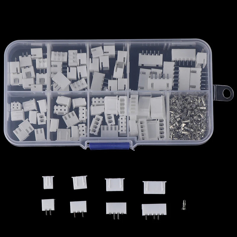 New 1Box JST-XH Kit 2/3/4/5Pin XH2.54MM Terminal Housing PCB Header Wire Connectors Peaceful Pleasures Health and Wellness