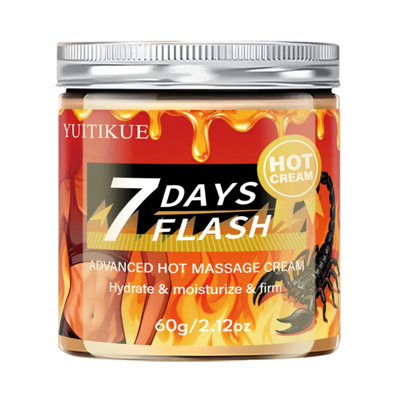Yuitikue 7 Days Flash Hot Cream, 60g Advanced Hot Massage Cream for Hydrating, Moisturizing & Firming Body Care Peaceful Pleasures Health and Wellness 1pc 60g