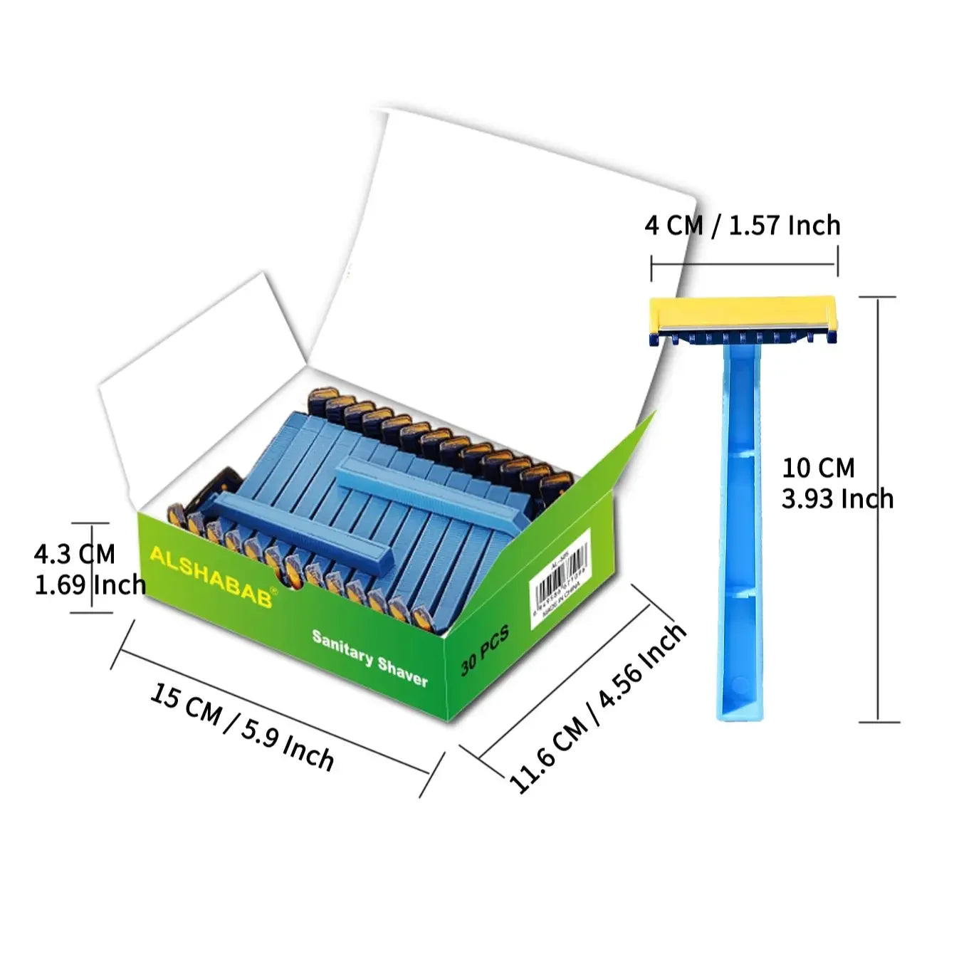 30PCS/Box Disposable Razor for Women Sanitary Manual Shaver 1 Super Sharp Blade with Comb Head for Face Down Leg Arm Bikini Peaceful Pleasures Health and Wellness