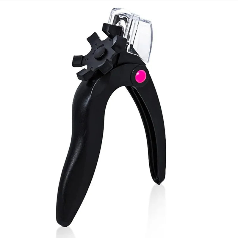 U Shaped Nail Clipper Acrylic Fake Nail Cutter Trimmer Precise Cutting Manicure Tool with Sizer for Nail Tip Edge Peaceful Pleasures Health and Wellness black Upgraded