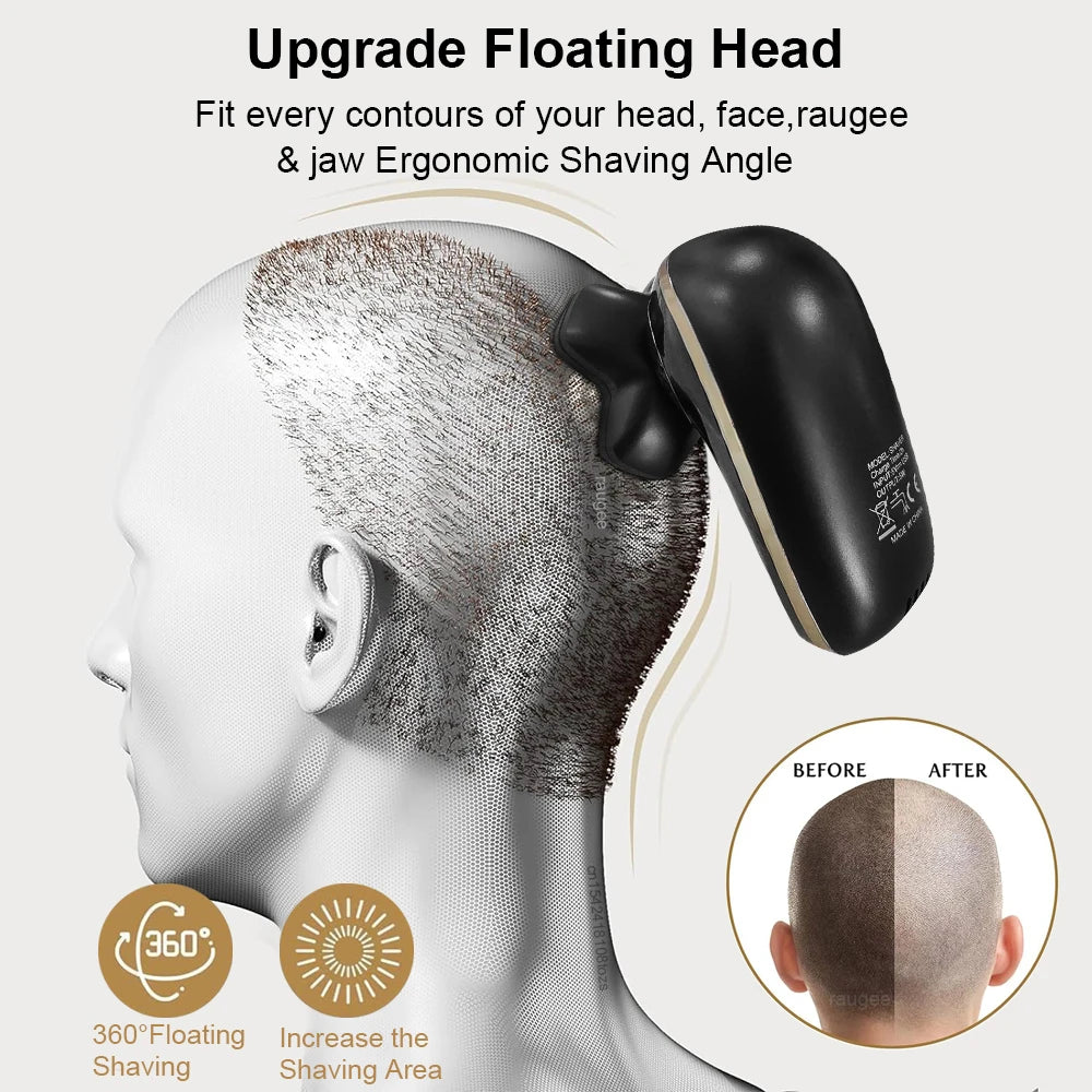Electric Head Shaver for Men Bald Head Shaving Machine Electric Razor Man Hair Beard Trimmer Rechargeable Men's Hair Clipper Peaceful Pleasures Health and Wellness