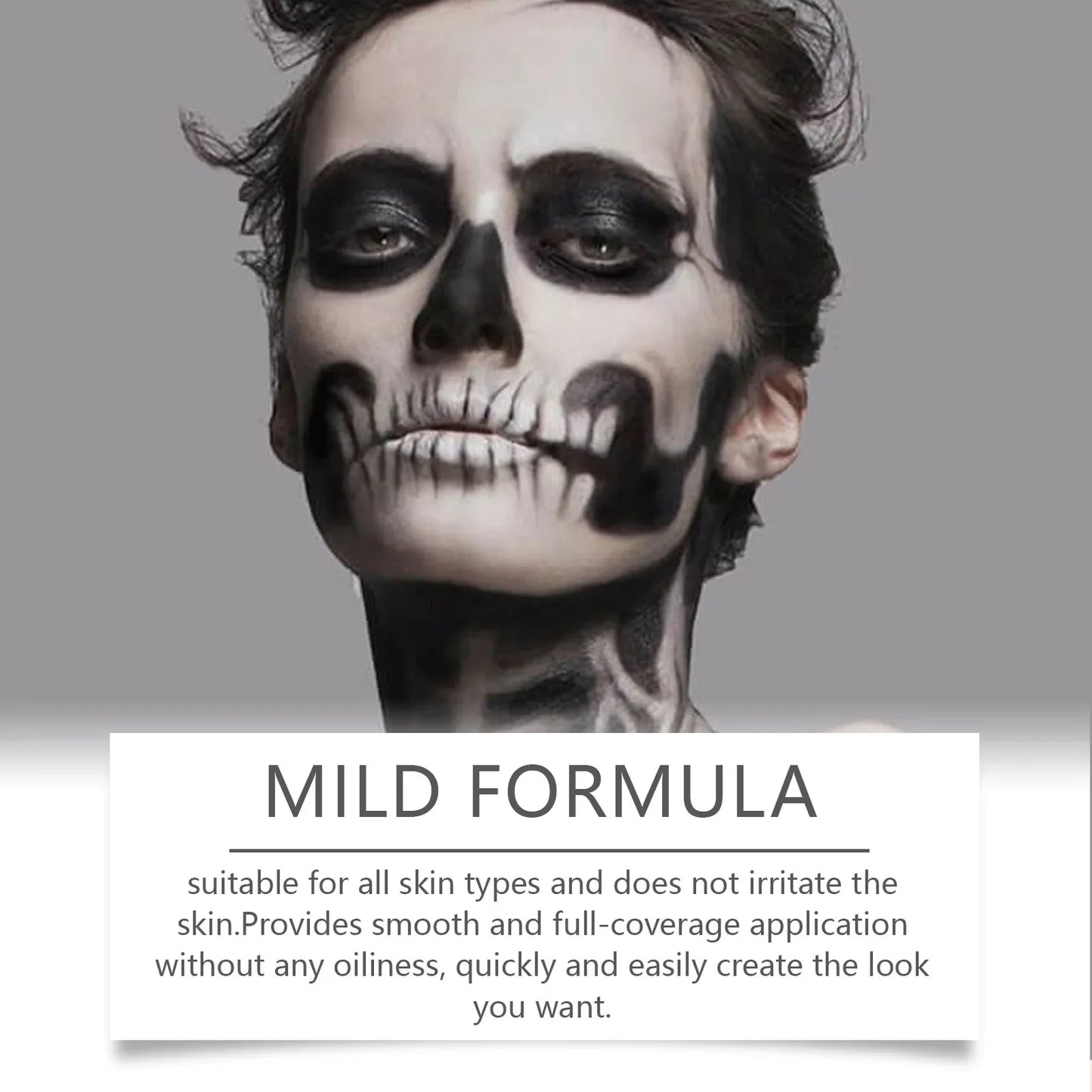 Halloween Black & White Face Paint Cream – Clown Cosplay Makeup