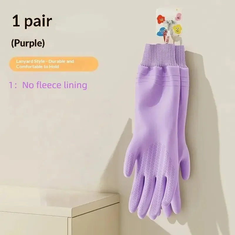 Waterproof Fleece Dishwashing Gloves – Warm, Tear-Resistant Cleaning Gloves Peaceful Pleasures Health and Wellness 1 Purple