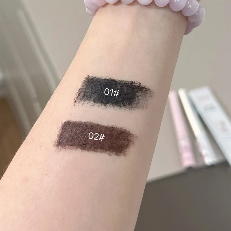 QIBEST Silk Fiber Matte Mascara Makeup Ultra-Fine Brush Lengthens Eyelash Waterproof Fast Dry Brown Black Curling Mascara Rimel Peaceful Pleasures Health and Wellness