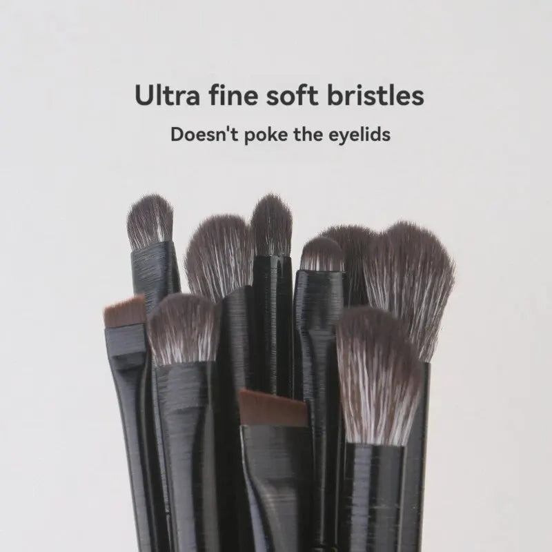 10-Piece Soft Bristle Eye Makeup Brush Set – Eyeshadow & Liner
