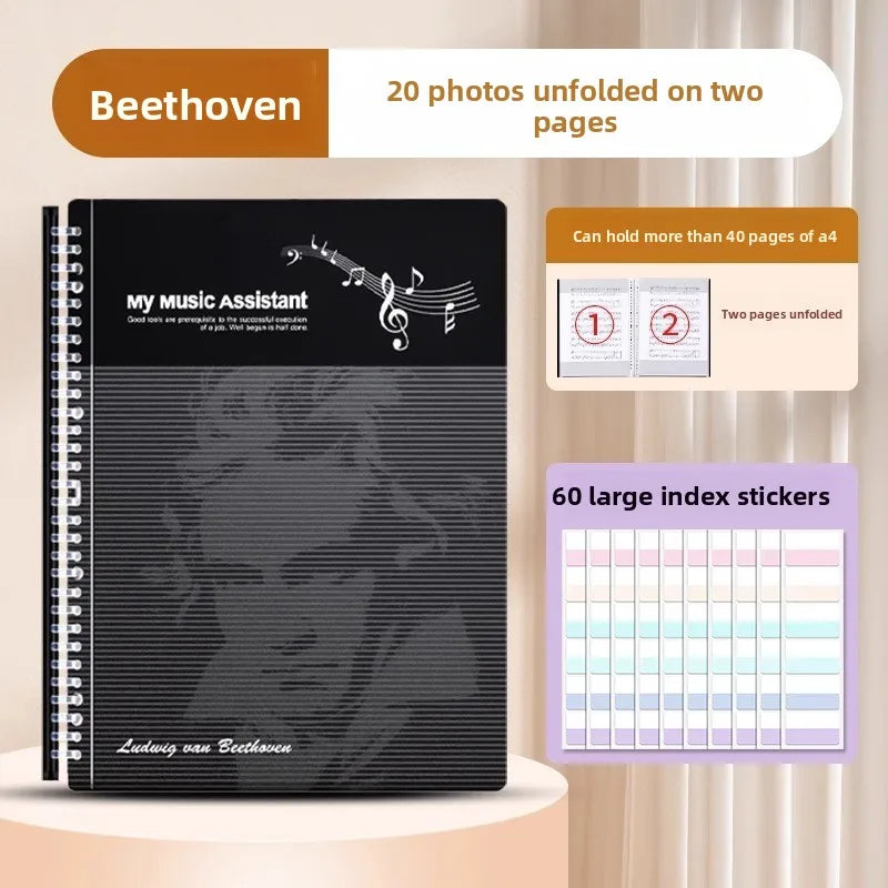 Music Score Folder Expandable Sheet Metal Piano Musician Violin