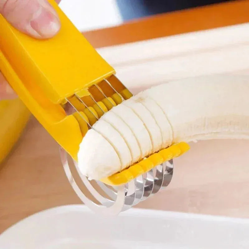 Creative Banana Slicer Stainless Steel Vegetable Fruit Sharp Cutter Sausage Kitchen Accessories Tool Peaceful Pleasures Health and Wellness