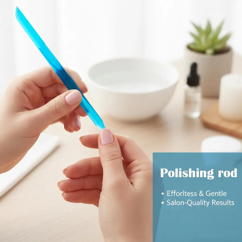 Crystal Glass Cuticle Pusher – Dual-Ended Reusable Nail Tool