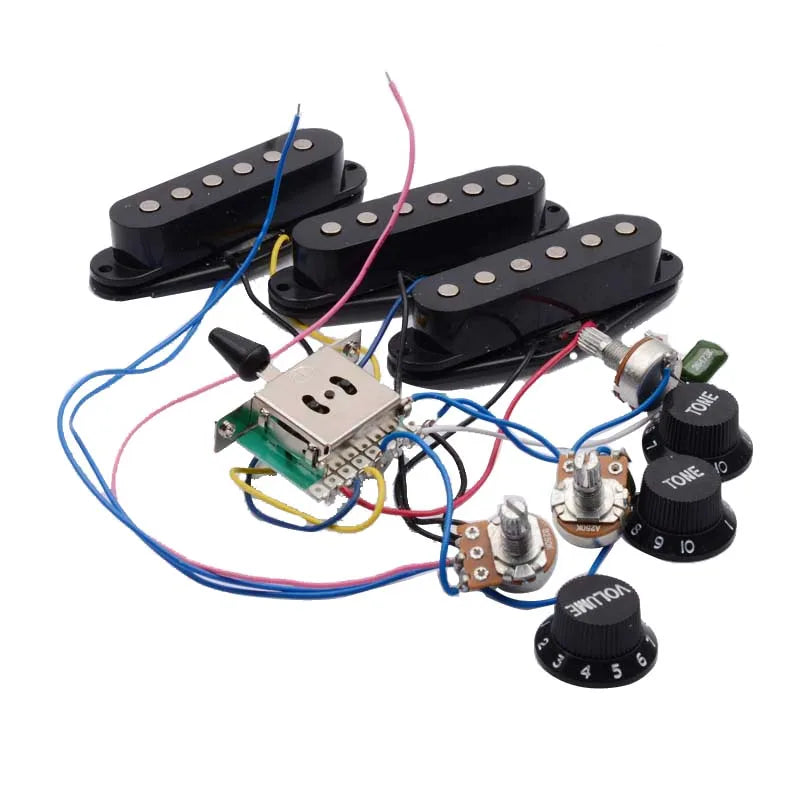 Electric Guitar Pickup Wiring Harness Prewired 5-way Switch 2T1V
