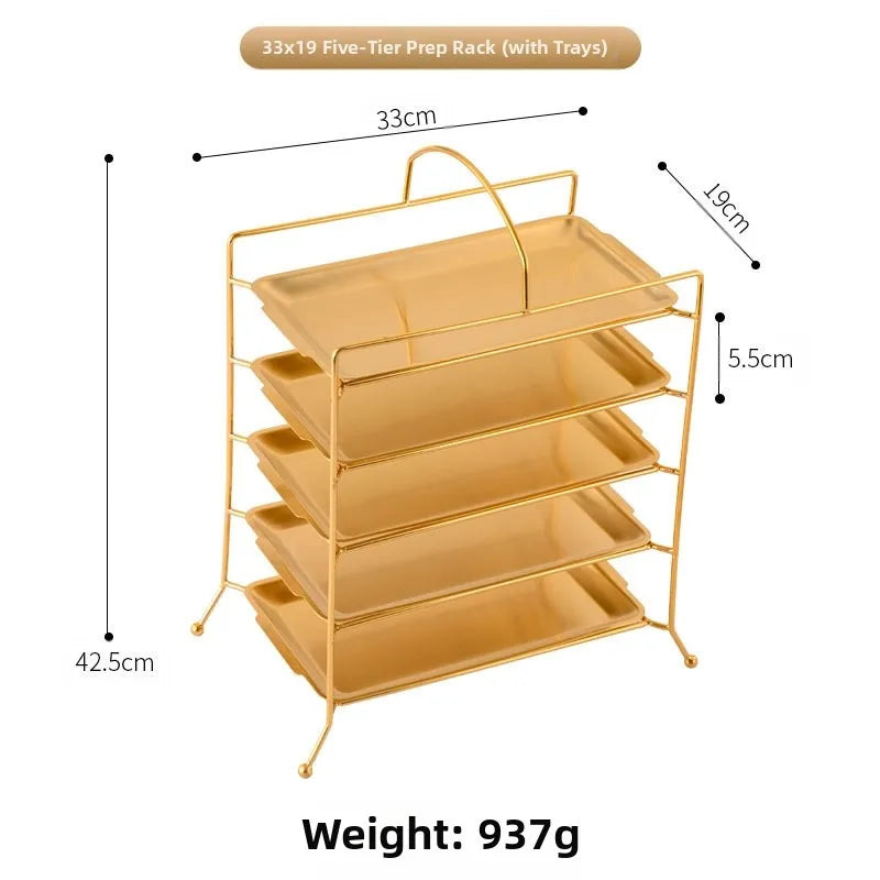 304 Stainless Steel Rectangular Barbecue Rack Portable Design