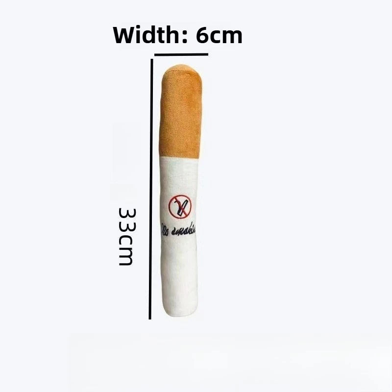 Voice Emitting Cigarettes Pet Plush Toys Cigar Shaped Hip-hop Simulation Funny Teeth Grinding Domineering Cats and Dogs Peaceful Pleasures Health and Wellness A