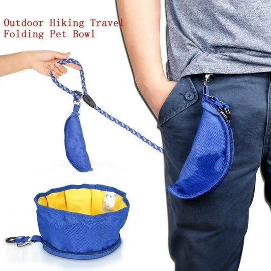 Foldable Pet Bowl Large Capacity Dog Water Outdoor Travel Hiking Peaceful Pleasures Health and Wellness