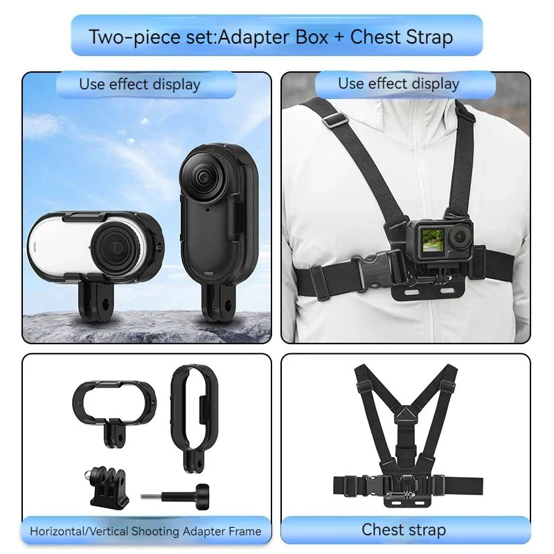 Insta360 GO3 & GO 3S Mount Set – Vertical & Horizontal Adapter