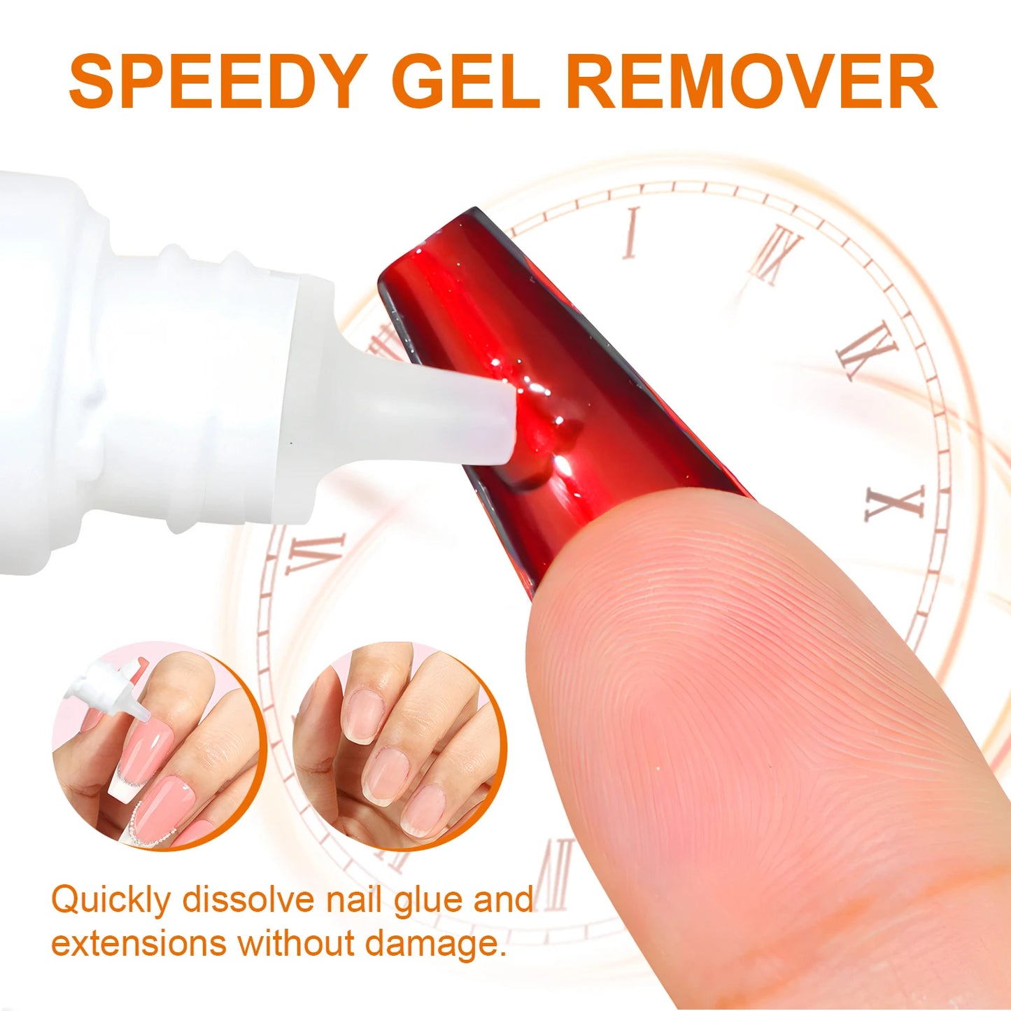 TWOING False Nail Tips Solid Adhesives Gel Remover Nail Liquid Easy To Soften Remover Press On Nails Gel Fake Tips Remover Tools Peaceful Pleasures Health and Wellness