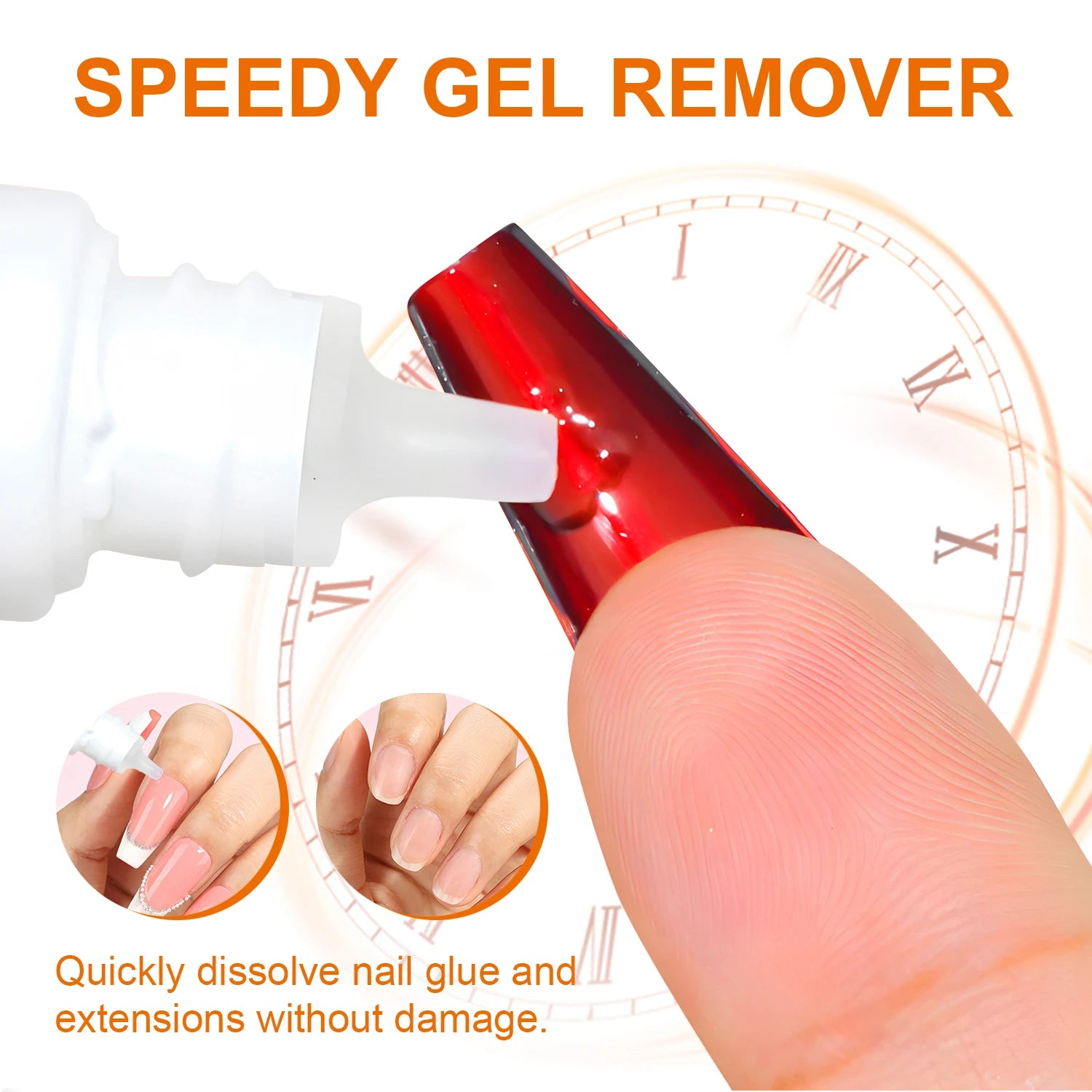 TWOING False Nail Tips Solid Adhesives Gel Remover Nail Liquid Easy To Soften Remover Press On Nails Gel Fake Tips Remover Tools Peaceful Pleasures Health and Wellness