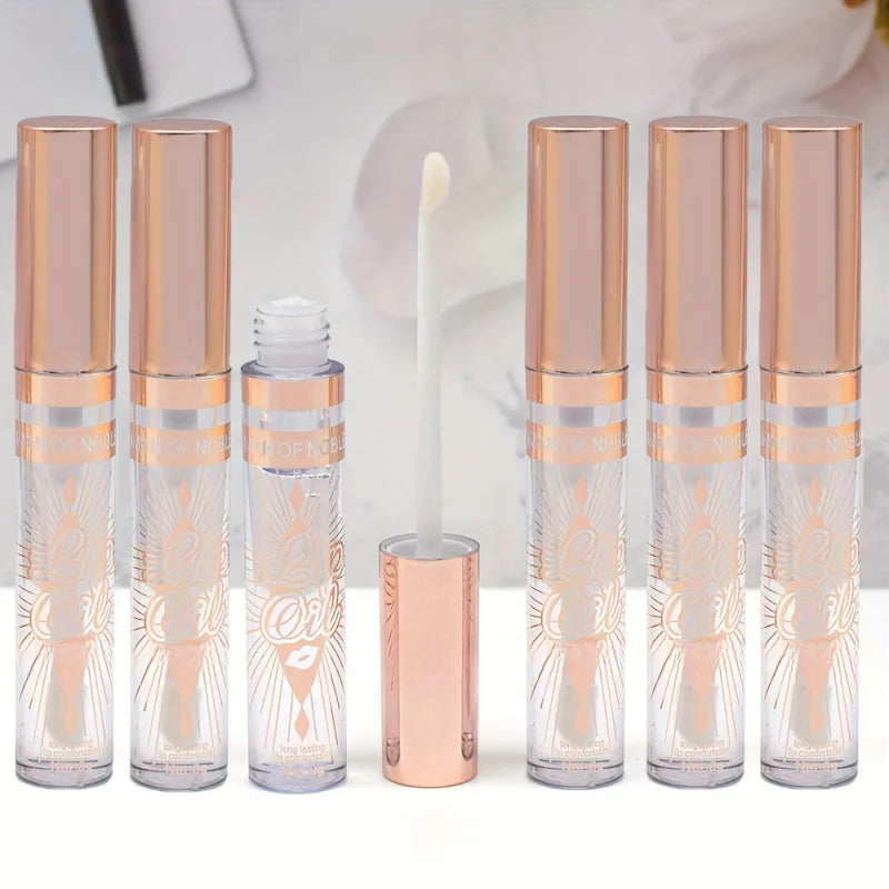 IMAN OF NOBLE 6-Piece Lip Oil Set – Clear Moisturizing Lip Gloss