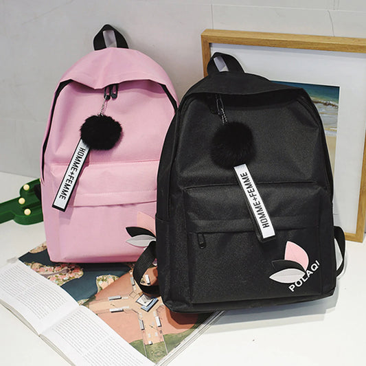 Women's Canvas Backpack for Junior High School Students Triangular Reinforcement Canvas Backpack Waterproof Canvas Backpack Peaceful Pleasures Health and Wellness