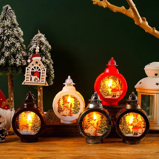 Christmas Decorations Santa Claus Glowing Night Light Window Display Christmas Tree Pendant Christmas Gift Christmas Ornaments Peaceful Pleasures Health and Wellness