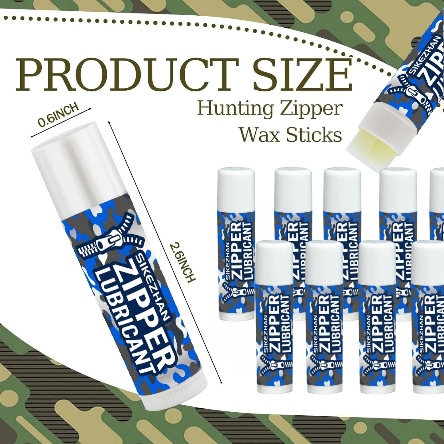 Zipper Wax Lube Stick Marine Grade Lubricant for Wetsuits Boat Bimini Tops Coolers Tents. Waterproof & Odorless Zip Care Peaceful Pleasures Health and Wellness