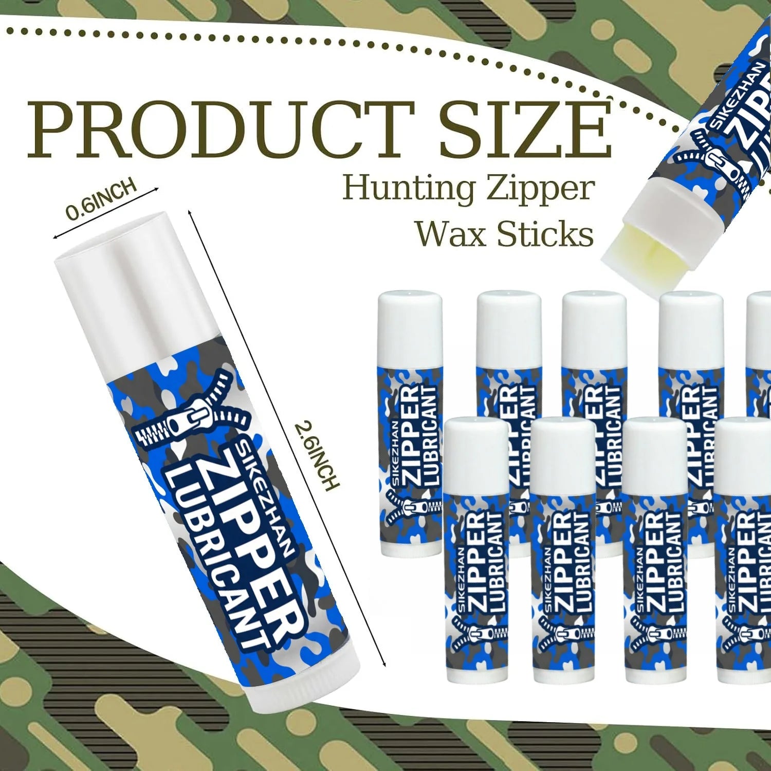 Zipper Wax Lube Stick Marine Grade Lubricant for Wetsuits Boat Bimini Tops Coolers Tents. Waterproof & Odorless Zip Care Peaceful Pleasures Health and Wellness