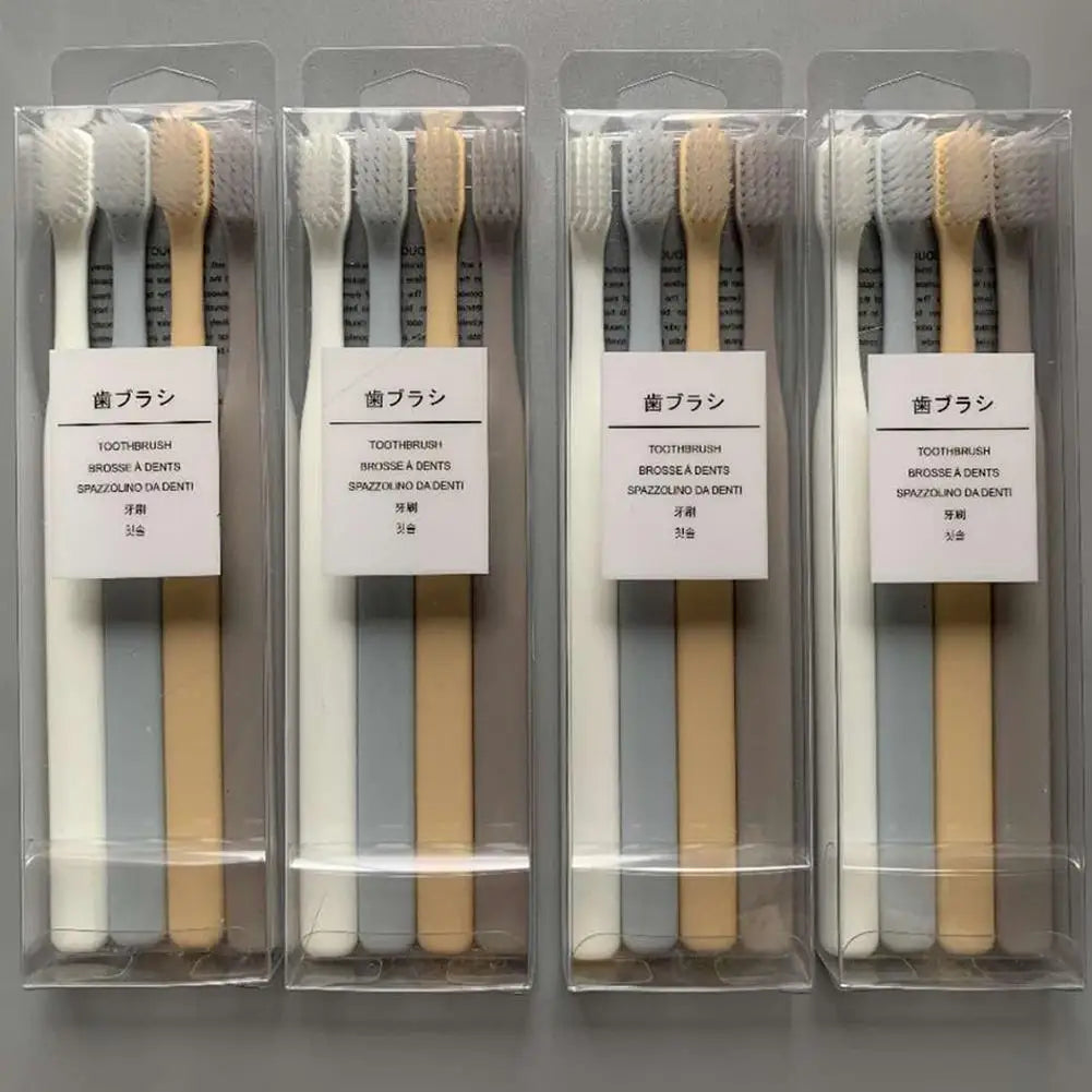 4-Pack Soft Bristle Toothbrush – Deep Clean & Sensitive Gums