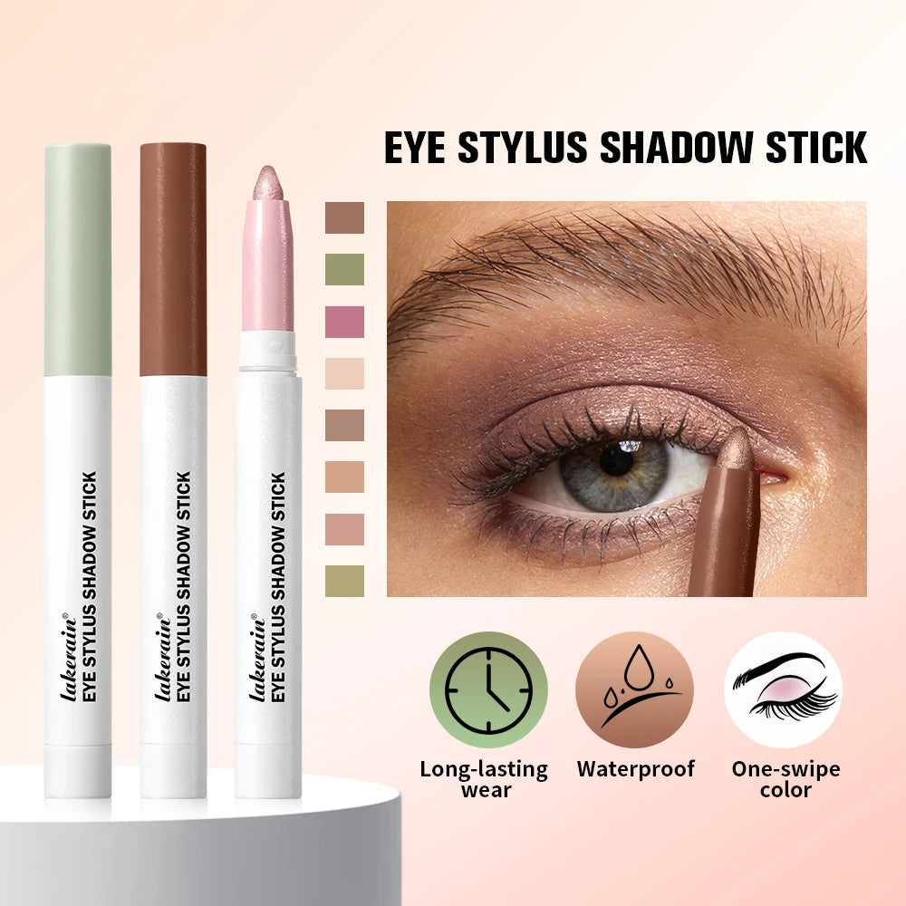 10 Colors Eyeshadow Sticks Long Lasting Waterproof Shimmer Glitter And Matte High Pigmented Eyeshadow Pencil Crayon Makeup Peaceful Pleasures Health and Wellness