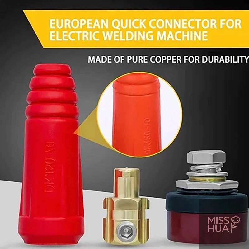 DKJ10-25 Quick Welding Cable Connector | European Style Brass