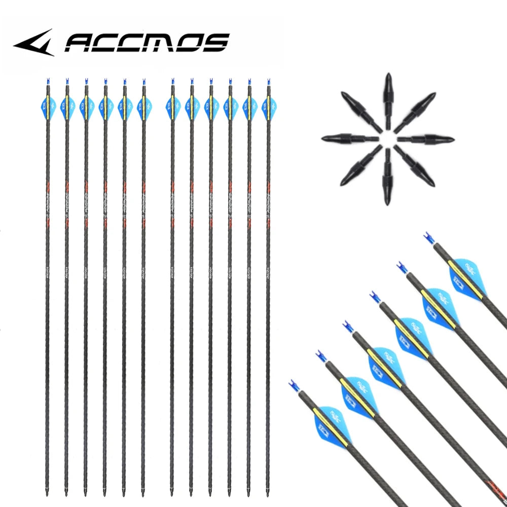 6 ID 3K Weave Pure Carbon Arrows Spine 200 250 300 350 500 600