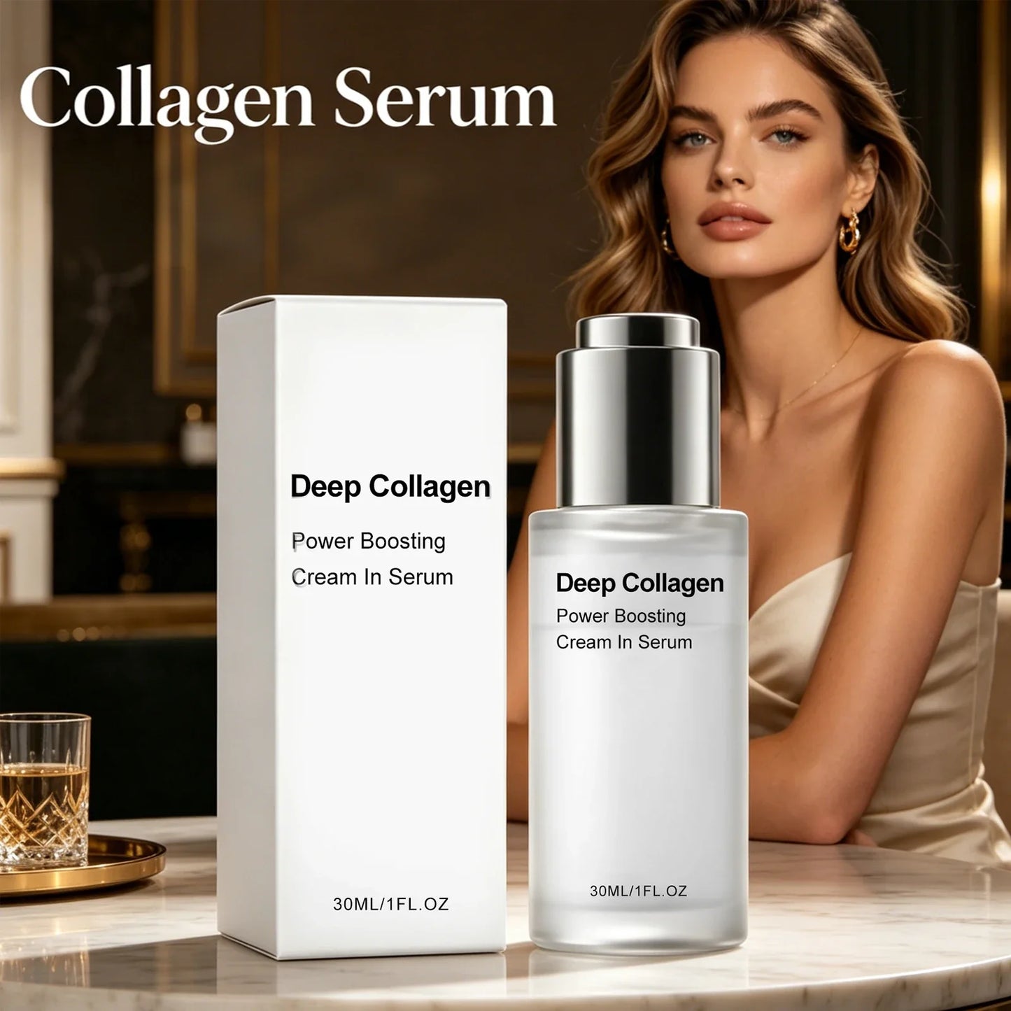 Collagen & Hyaluronic Acid Face Serum – Anti-Aging Essence