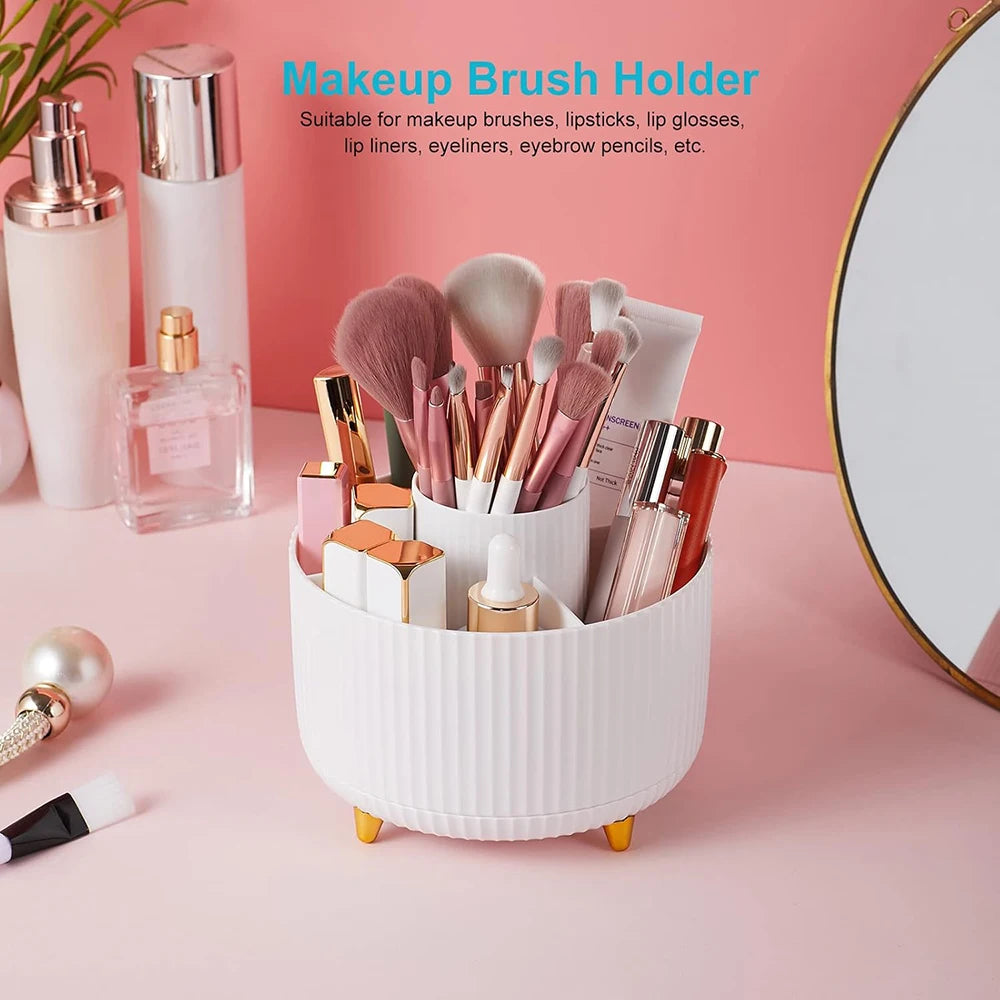 Desk Pencil Pen Holder - 5 Slot 360 Degree Rotating Desk Pen Organizer for Desktop Makeup Storage Stationery Supplies Cup Pot Peaceful Pleasures Health and Wellness