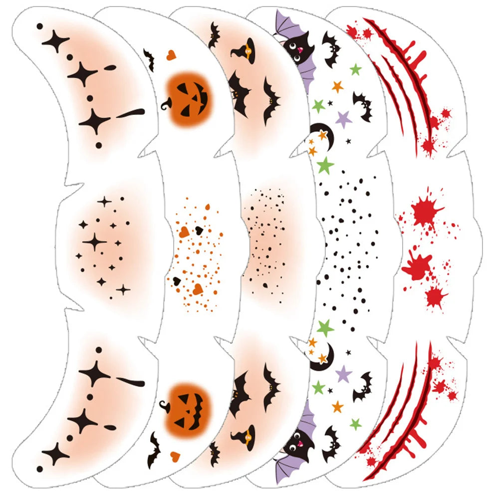 Halloween Glow in the Dark Temporary Face Tattoo Stickers