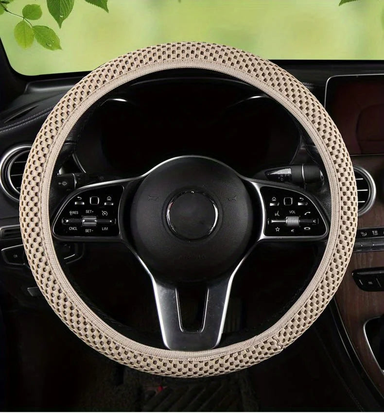 Universal Ice Silk Steering Wheel Cover – Breathable Non-Slip