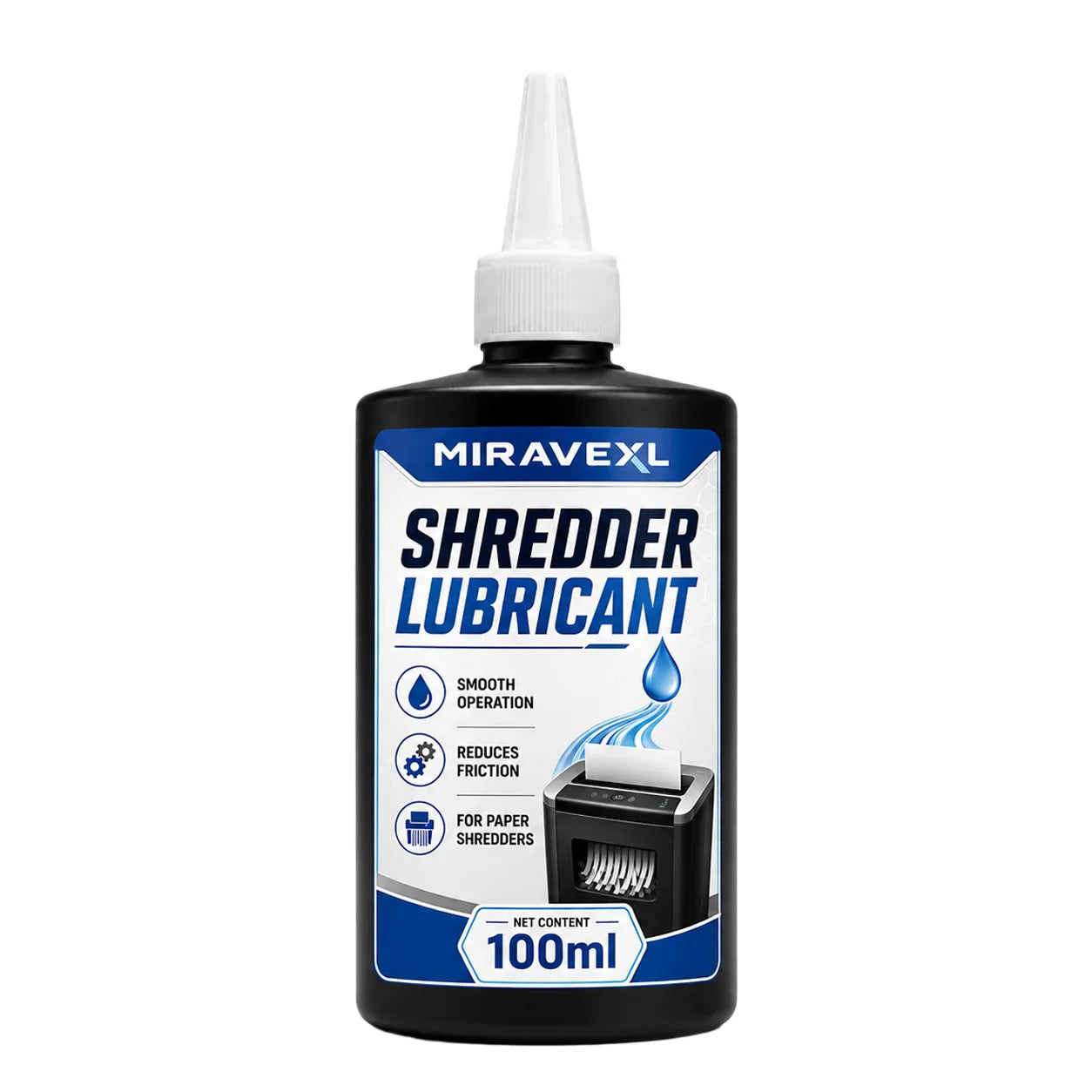 MIRAVEXL Paper Shredder Lubricant Oil – Anti-Jam 100ml