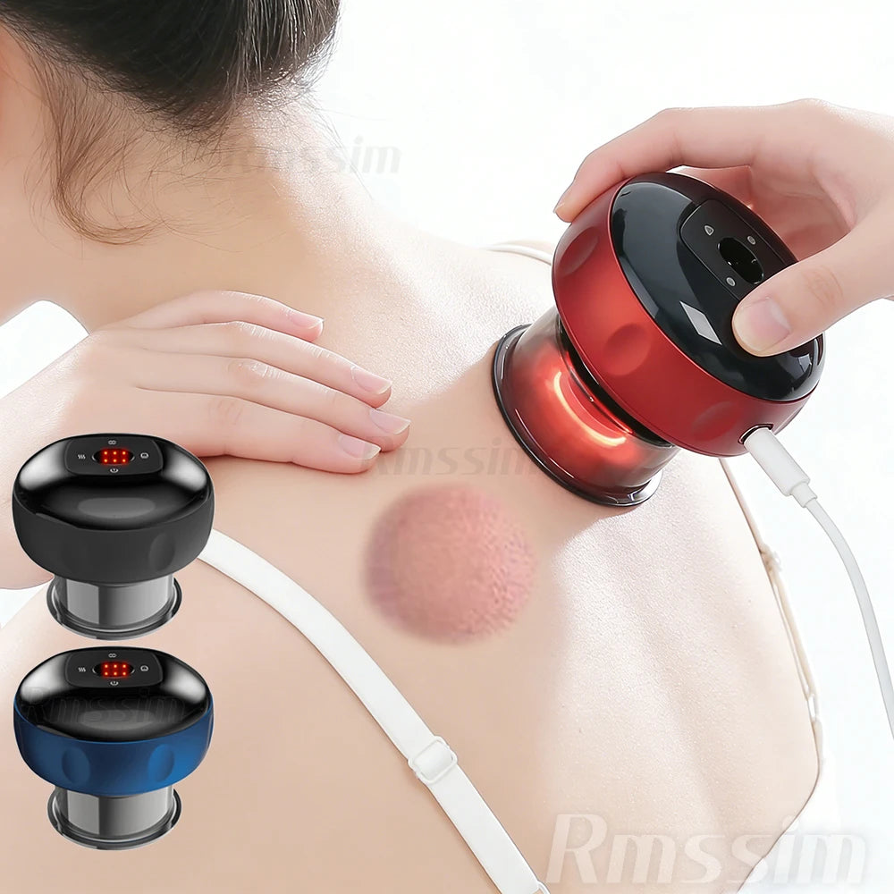Heating Intelligent Vacuum Cupping Massager - Gua Sha Cupping Massager for Back Neck Arm Body Peaceful Pleasures Health and Wellness