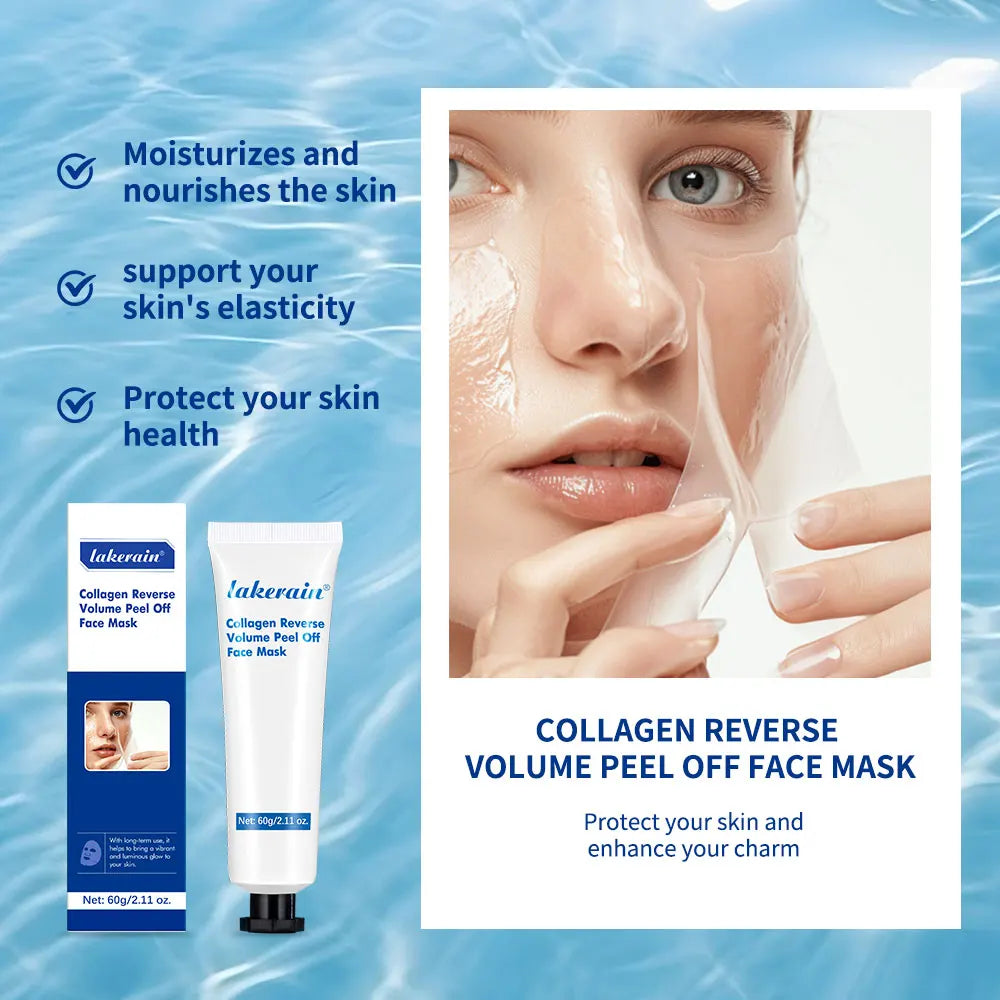 Collagen Peel Off Face Mask Reverse Volume Face Masks Skin Care Deep Collagen Mask Sheet Pack Anti Wrinkle Lifting SS Face Mask Peaceful Pleasures Health and Wellness