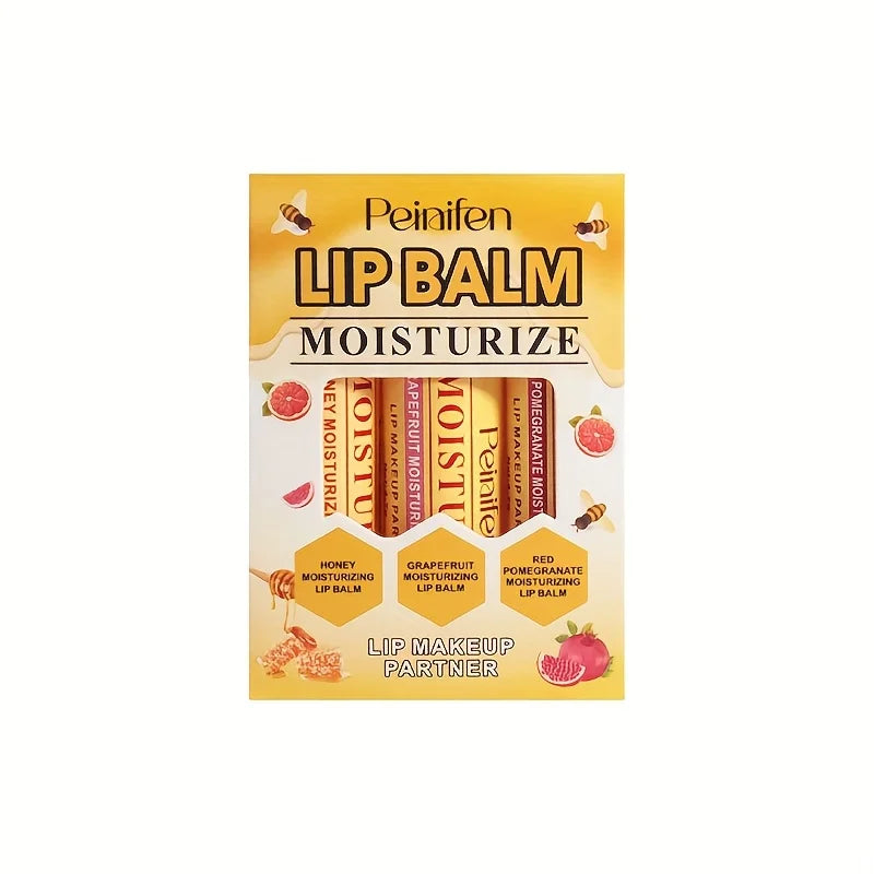 Milk Jelly Lip Balm Lip Moisturizing Fruit Moisturizing Lip Balm 3 Pieces/Set-1 Set Peaceful Pleasures Health and Wellness 1 Set