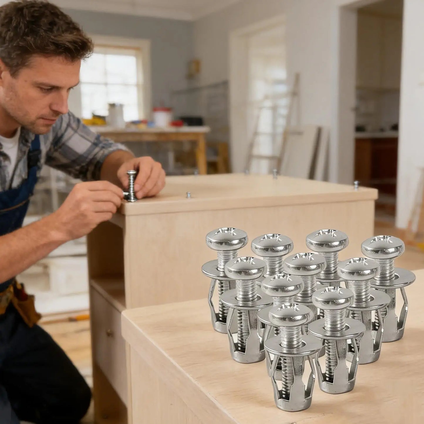 10-Piece Metal Expansion Petal Screws | Home & Auto Bolts