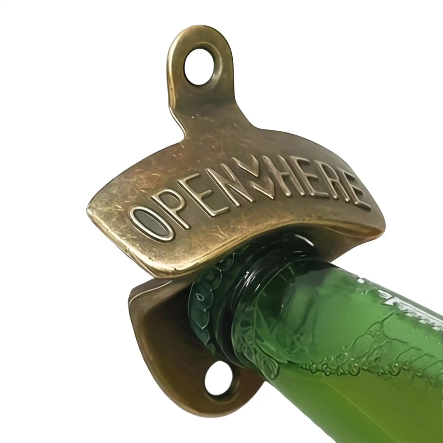 Vintage Wall Mounted Bottle Opener Zinc Alloy Decorative Caps Catcher Heavy Duty Beer Opener For Home Bar Outdoor RV Camping Peaceful Pleasures Health and Wellness