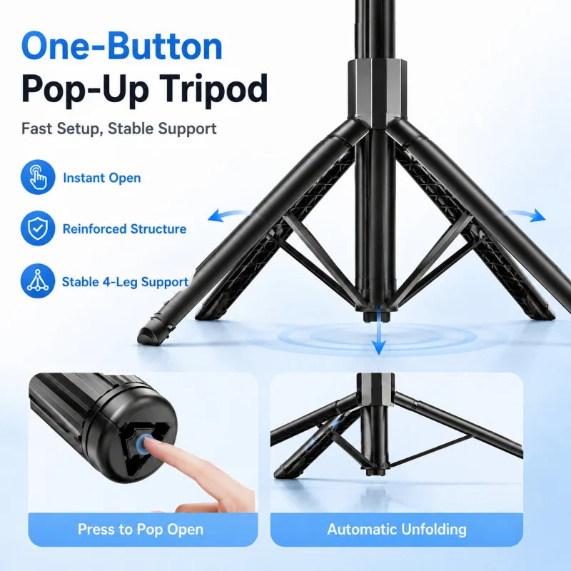 AI Face Tracking Gimbal Selfie Stick | 4-Axis Stabilizer Peaceful Pleasures Health and Wellness