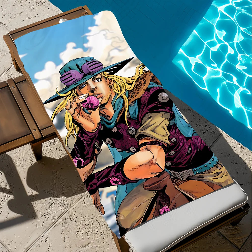 JoJo Anime Beach Towel | Quick Dry Soft Towel for Travel & Gym Anime Beach Towel Peaceful Pleasures Health and Wellness z6 STJ70x140CM